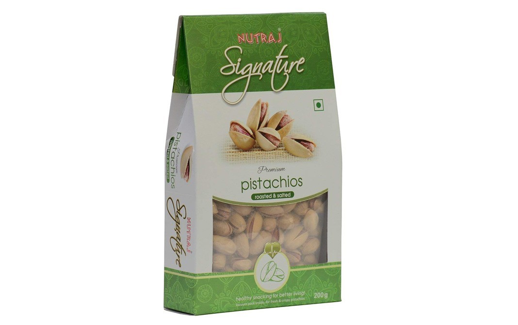 Nutraj Signature Premium Pistachios, Roasted & Salted   Box  200 grams